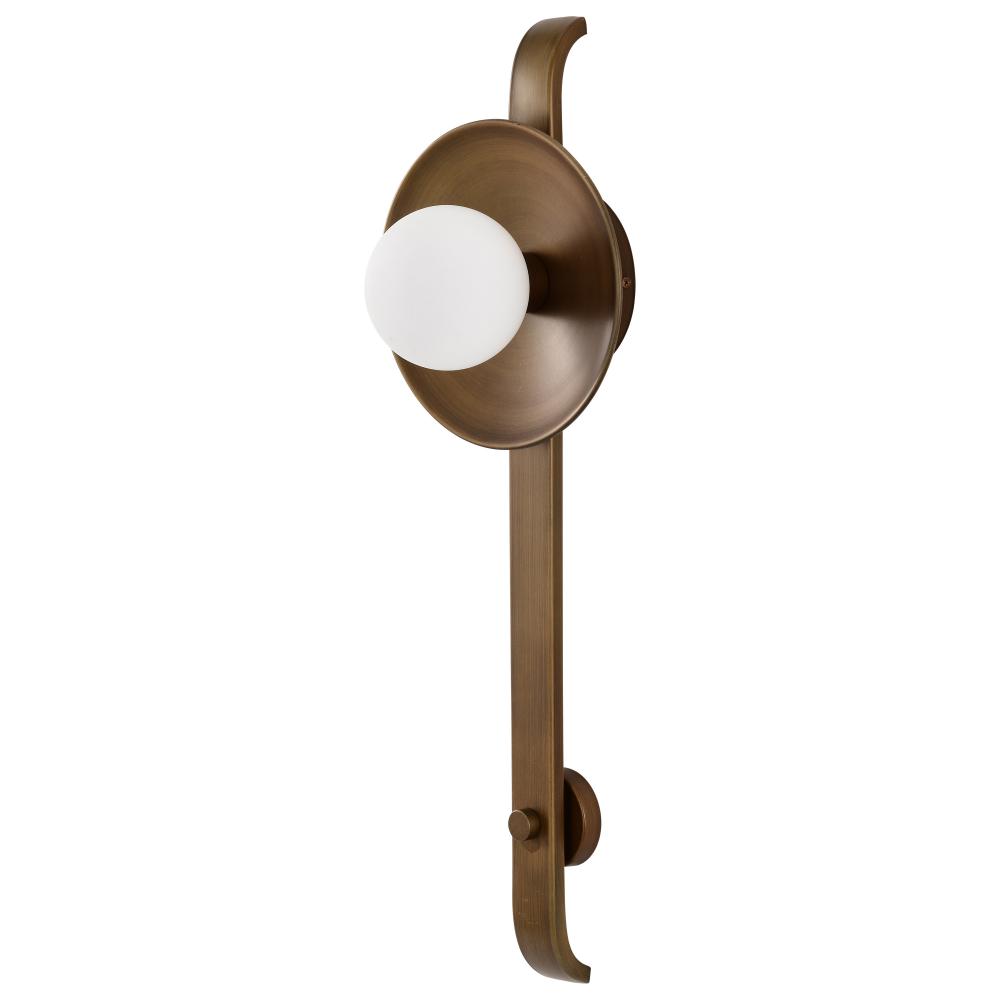 Colby 1 Light Wall Sconce; Natural Brass Finish
