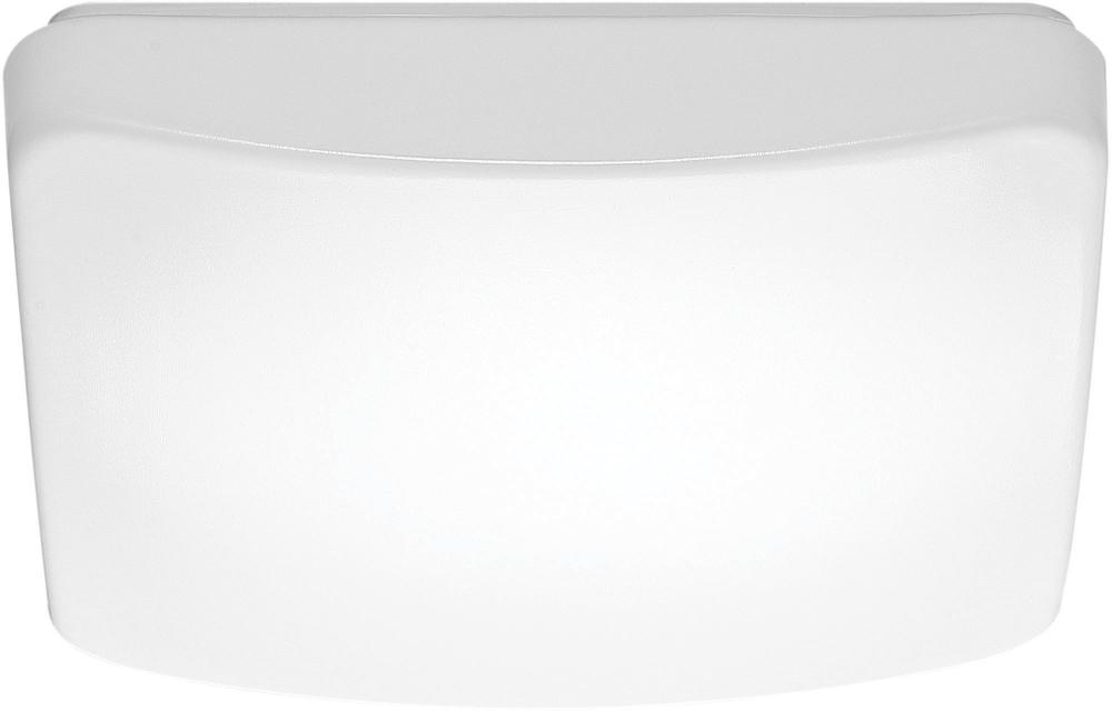 11"- LED Flush with White Acrylic Lens - Square - White Finish - with Occupancy Sensor - 120V