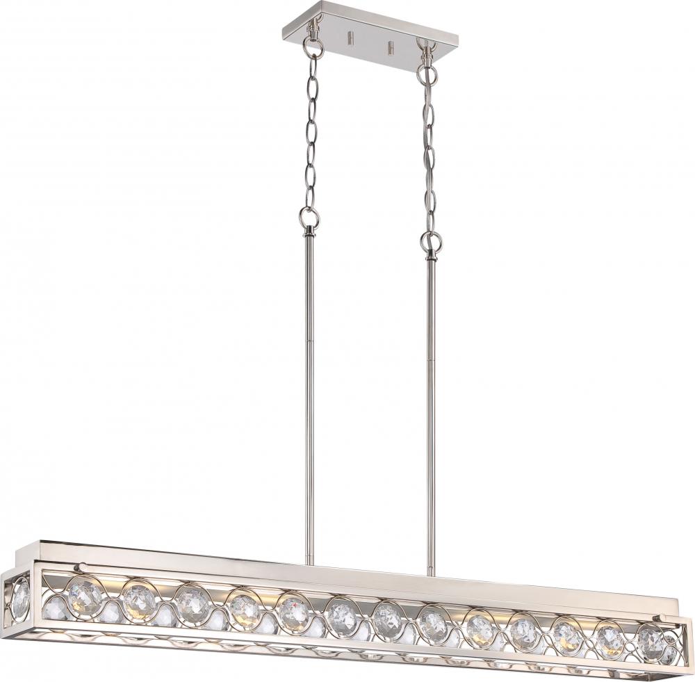Frienza - (2) LED Island Pendant with Crystal Glass Accents