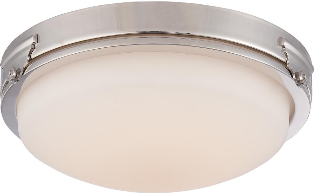 Crest - LED Flush Fixture with Satin White Glass