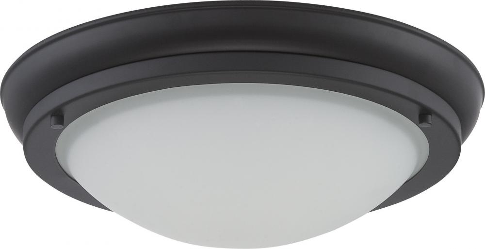 Poke - Large LED Flush Fixture with Satin White Glass