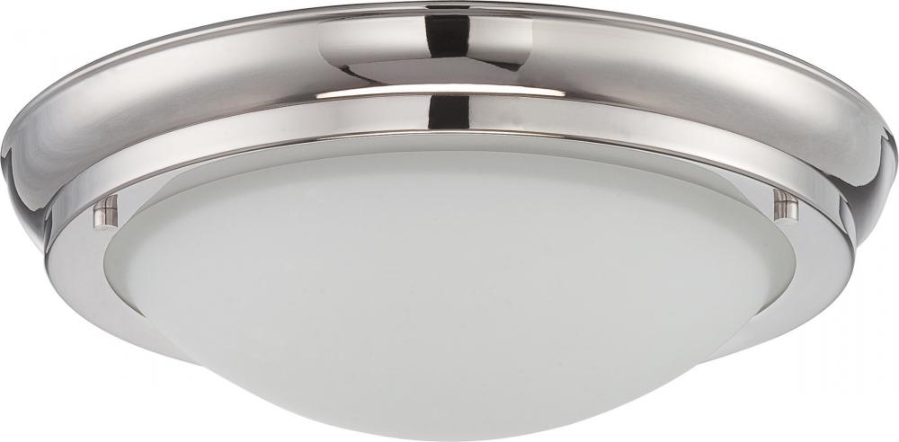 Poke - Large LED Flush Fixture with Satin White Glass