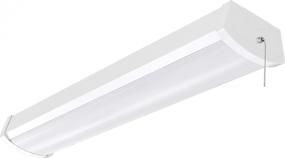 LED 2 ft.- Ceiling Wrap with Pull Chain - 20W - 3000K - White Finish - 120V