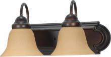 Nuvo 60/1264 - Ballerina - 2 Light 18" Vanity with Champagne Linen Washed Glass - Mahogany Bronze Finish