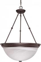Nuvo 60/212 - 3 Light - 20" Pendant with Alabaster Glass - Old Bronze Finish