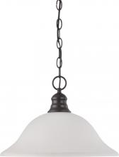 Nuvo 60/3173 - 1 Light - 16" Pendant with Frosted White Glass - Mahogany Bronze Finish