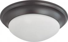 Nuvo 60/3177 - 3 Light - 17" Flush with Frosted White Glass - Mahogany Bronze Finish