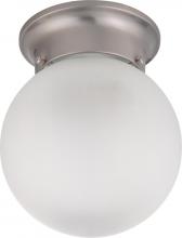 Nuvo 60/3249 - 1 Light - 6" Flush with Frosted White Glass - Brushed Nickel Finish