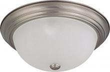 Nuvo 60/3263 - 3 Light - 15" Flush with Frosted White Glass - Brushed Nickel Finish