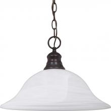 Nuvo 60/391 - 1 Light - 16" Pendant with Alabaster Glass - Old Bronze Finish