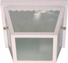 Nuvo 60/470 - 2 Light - 10" Carport Flush with Textured Frosted Glass - White Finish