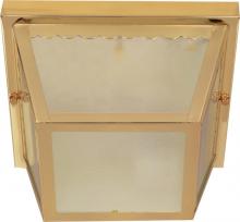 Nuvo 60/471 - 2 Light - 10" Carport Flush with Textured Frosted Glass - Polished Brass Finish