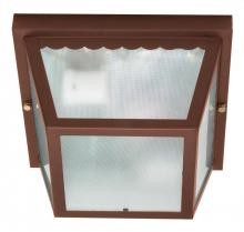 Nuvo 60/472 - 2 Light - 10" Carport Flush with Textured Frosted Glass - Old Bronze Finish