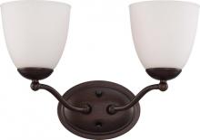 Nuvo 60/5132 - Patton - 2 Light Vanity with Frosted Glass - Prairie Bronze Finish