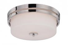 Nuvo 60/5207 - Parallel - 3 Light Flush with Etched Opal Glass - Polished Nickel Finish