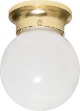  60/6028 - 1 Light - 6" - Ceiling Fixture - White Ball; Color retail packaging