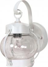 Nuvo 60/630 - 1 Light 11" - Onion Lantern with Clear Seeded Glass - White Finish