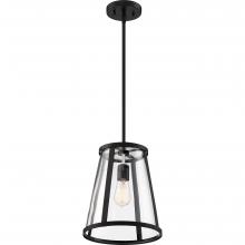 Nuvo 60/6699 - Bruge - 1 Light Pendant - with Clear Glass - Matte Black Finish