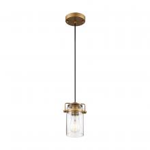 Nuvo 60/6735 - Antebellum - 1 Light Mini Pendant - with Clear Glass -Vintage Brass Finish