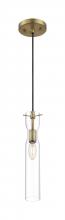 Nuvo 60/6856 - Spyglass - 1 Light Mini Pendant with Clear Glass - Vintage Brass Finish