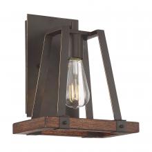 Nuvo 60/6891 - Outrigger - 1 Light Wall Sconce - Mahogany Bronze and Nutmeg Wood Finish