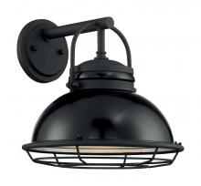 Nuvo 60/7062 - Upton - 1 Light Sconce with- Black and Silver & Black Accents Finish