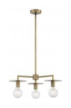 Nuvo 60/7243 - Bizet - 3 Light Chandelier with- Vintage Brass Finish