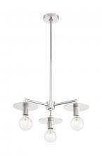 Nuvo 60/7253 - Bizet - 3 Light Chandelier with- Polished Nickel Finish