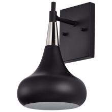 Nuvo 60/7508 - Phoenix; 1 Light; Wall Sconce; Matte Black with Polished Nickel