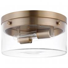 Nuvo 60/7537 - Intersection; Medium Flush Mount Fixture; Burnished Brass with Clear Glass