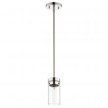 Nuvo 60/7629 - Intersection; 1 Light; Mini Pendant; Polished Nickel with Clear Glass