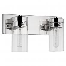 Nuvo 60/7632 - Intersection; 2 Light; Vanity; Polished Nickel with Clear Glass