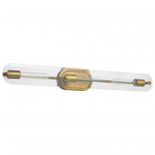 Nuvo 60/7713 - Teton; 3 Light Vanity; Medium Base; 60 Watt; Natural Brass Finish; Clear Beveled Glass