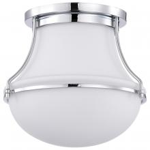 Nuvo 60/7870 - Valdora 1 Light Flush Mount; 10 Inches; Polished Nickel; White Opal Glass