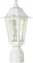  60/994 - Cornerstone - 1 Light 14" Post Lantern with Clear Seeded Glass - White Finish