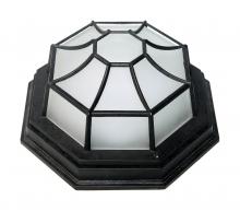 Nuvo 62/1420 - LED Spider Cage Fixture; Black Finish with Frosted Glass
