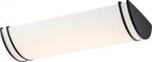 Nuvo 62/1439 - Glamour LED - 25" - Linear Flush with White Acrylic Lens - Black Finish