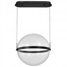  62/2034 - Arvada; 20 Inch LED Pendant; Matte Black; Silk Screened Acrylic Lens