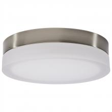 Nuvo 62/559 - Pi; 11 Inch LED Flush Mount; Brushed Nickel Finish; Frosted Etched Glass; CCT Selectable; 120 Volts