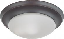 Nuvo 62/787 - 12'' - LED Flush with Frosted Glass- Mahogany Bronze Finish- 120-277V
