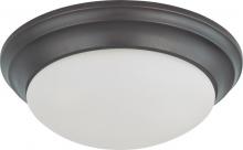 Nuvo 62/789 - 14" - LED Flush with Frosted Glass- Mahogany Bronze Finish- 120-277V