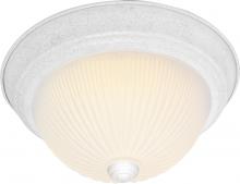 Nuvo SF76/133 - 2 Light - 13" Flush with Frosted Ribbed - Textured White Finish