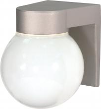 Nuvo SF77/139 - 1 Light - 8" Utility Wall with White Glass - Satin Aluminum Finish