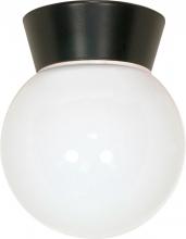 Nuvo SF77/153 - 1 Light - 8" Utility Ceiling with White Glass - Bronzotic Finish