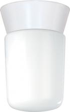 Nuvo SF77/533 - 1 Light - 8" Utility Ceiling with White Glass White Finish