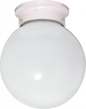 Nuvo SF77/948 - 1 Light - 8" Flush White Glass - White Finish