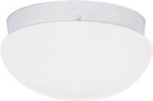 Nuvo SF77/987 - 2 Light - 12" Flush with White Glass - White Finish