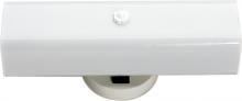 Nuvo SF77/990 - 2 Light - 14" Vanity with White "U" Channel Glass with Convenience Outlet - White Finish
