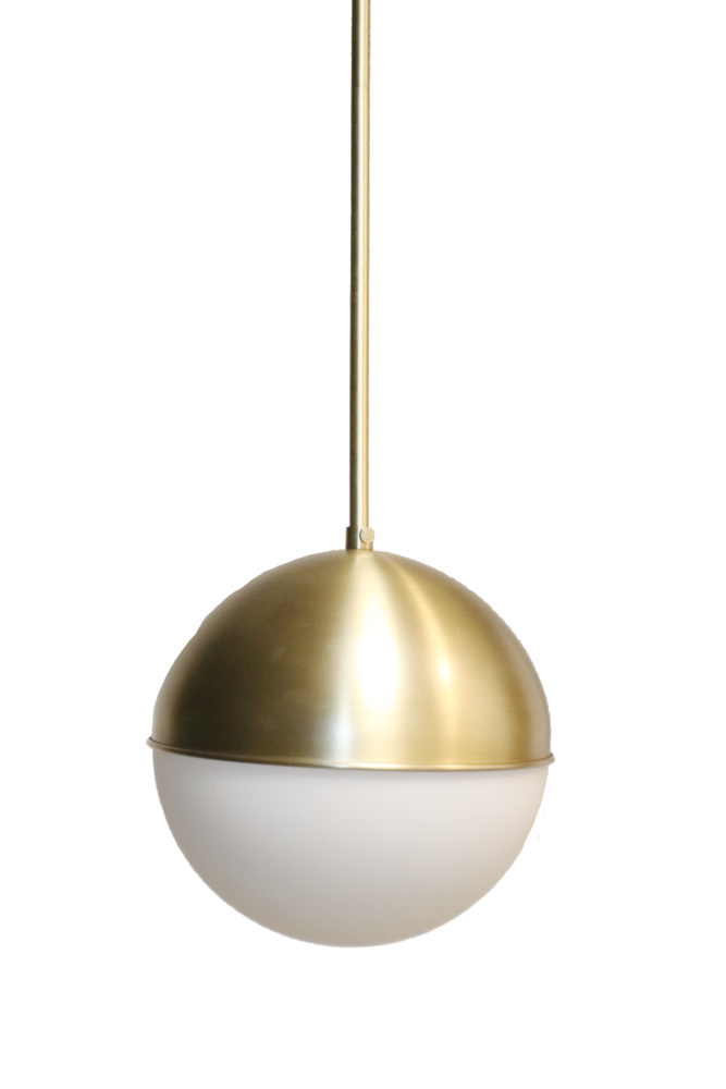 Vivio 10" 1-Light Oro Pendant With Frosted Glass - Matte Gold