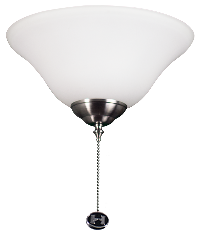 2-Light White Bowl Light Kit - 13W Max - 2xLED3K Lamps Included
